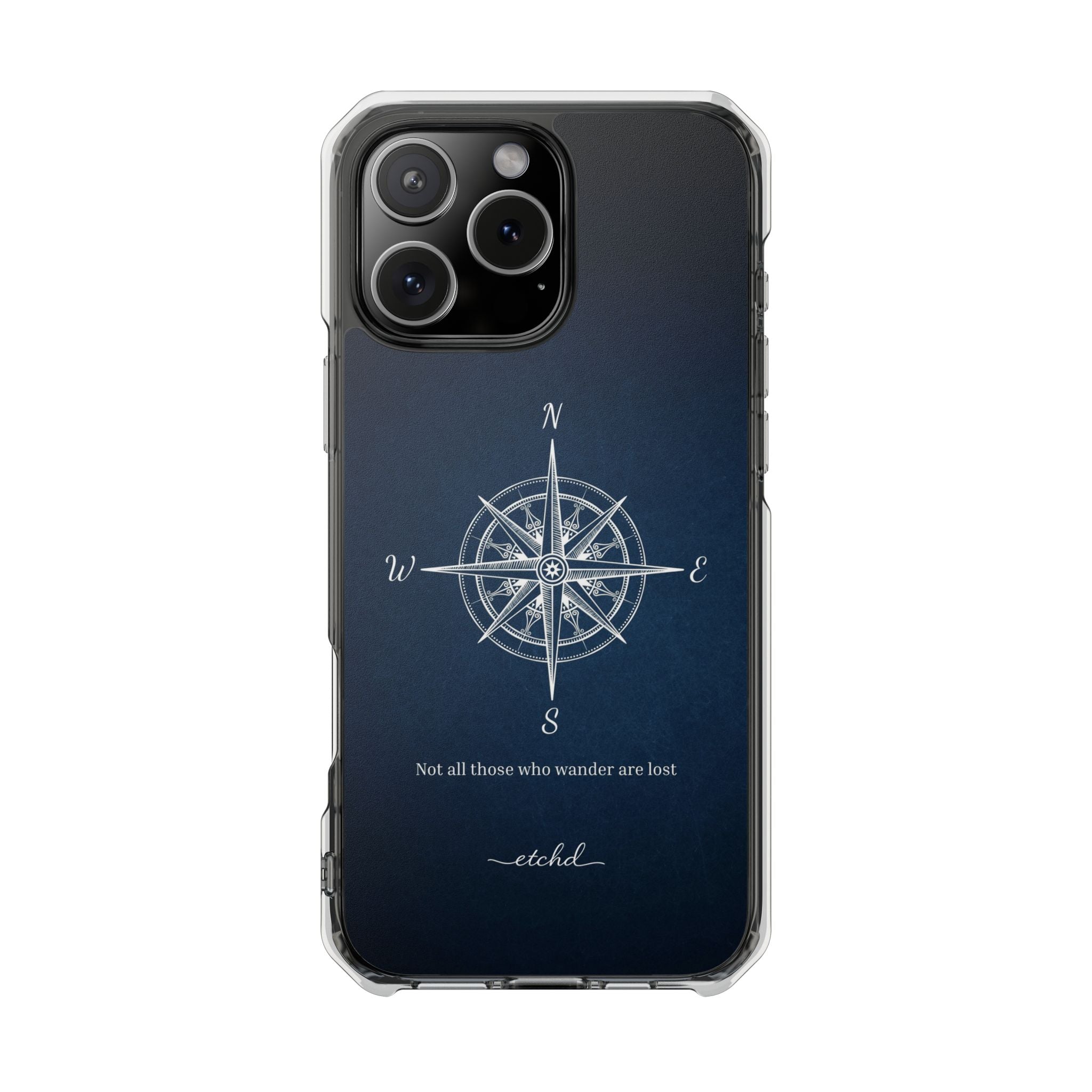 Compass Clear Magnetic Phone Case by etchd