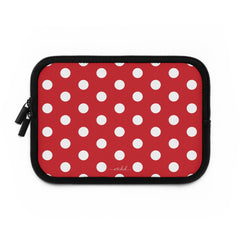 Classic Red Polka Dot Laptop Sleeve by etchd, view 2