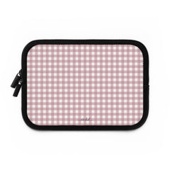 Pink & White Gingham Custodia per laptop di etchd, vista 2
