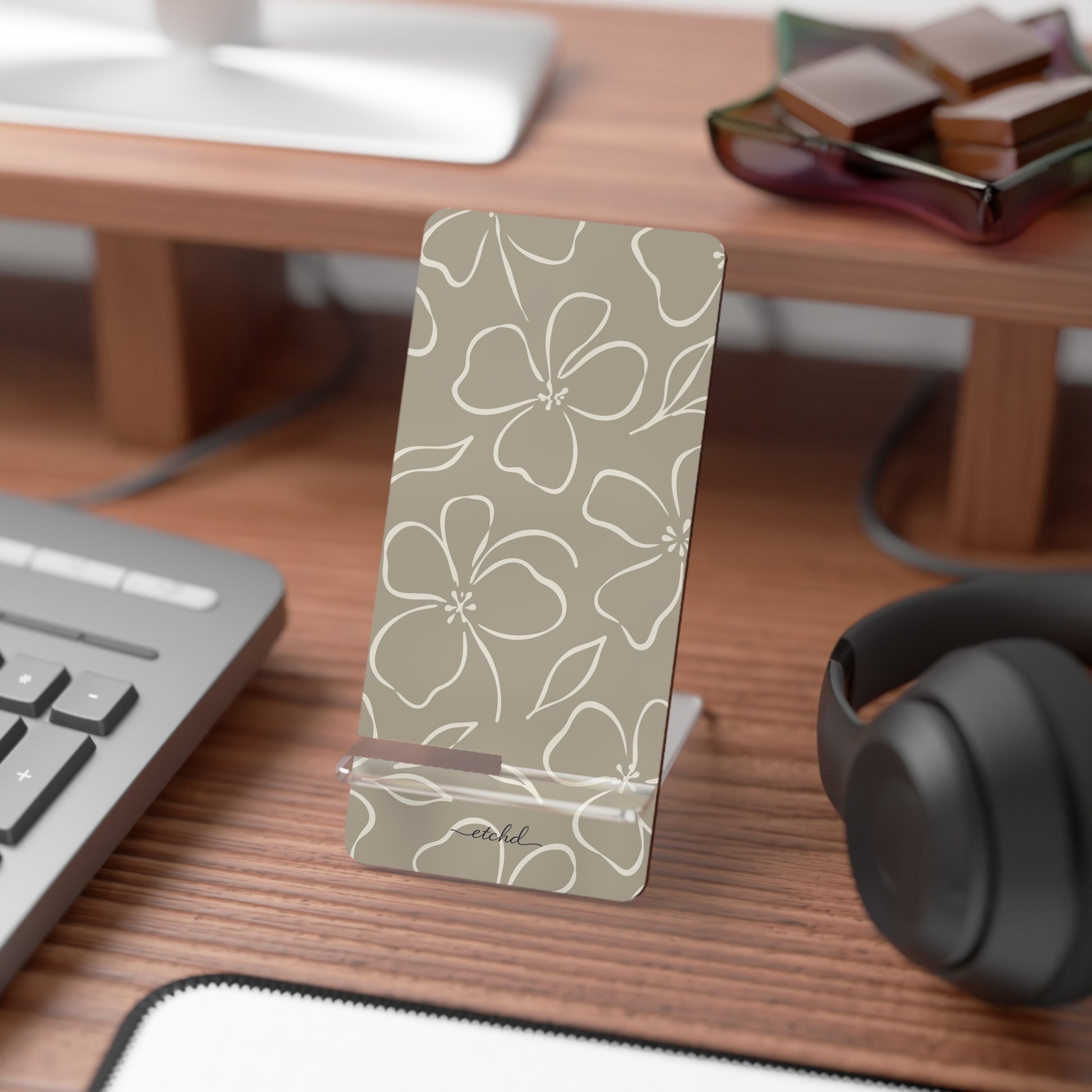 Neutral Floral Supporto per telefono di etchd, vista 3