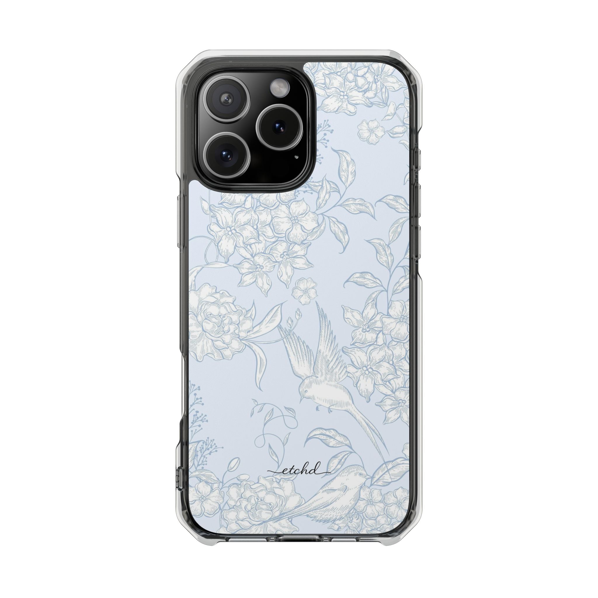 Hummingbird Bloom Clear Magnetic Phone Case by etchd