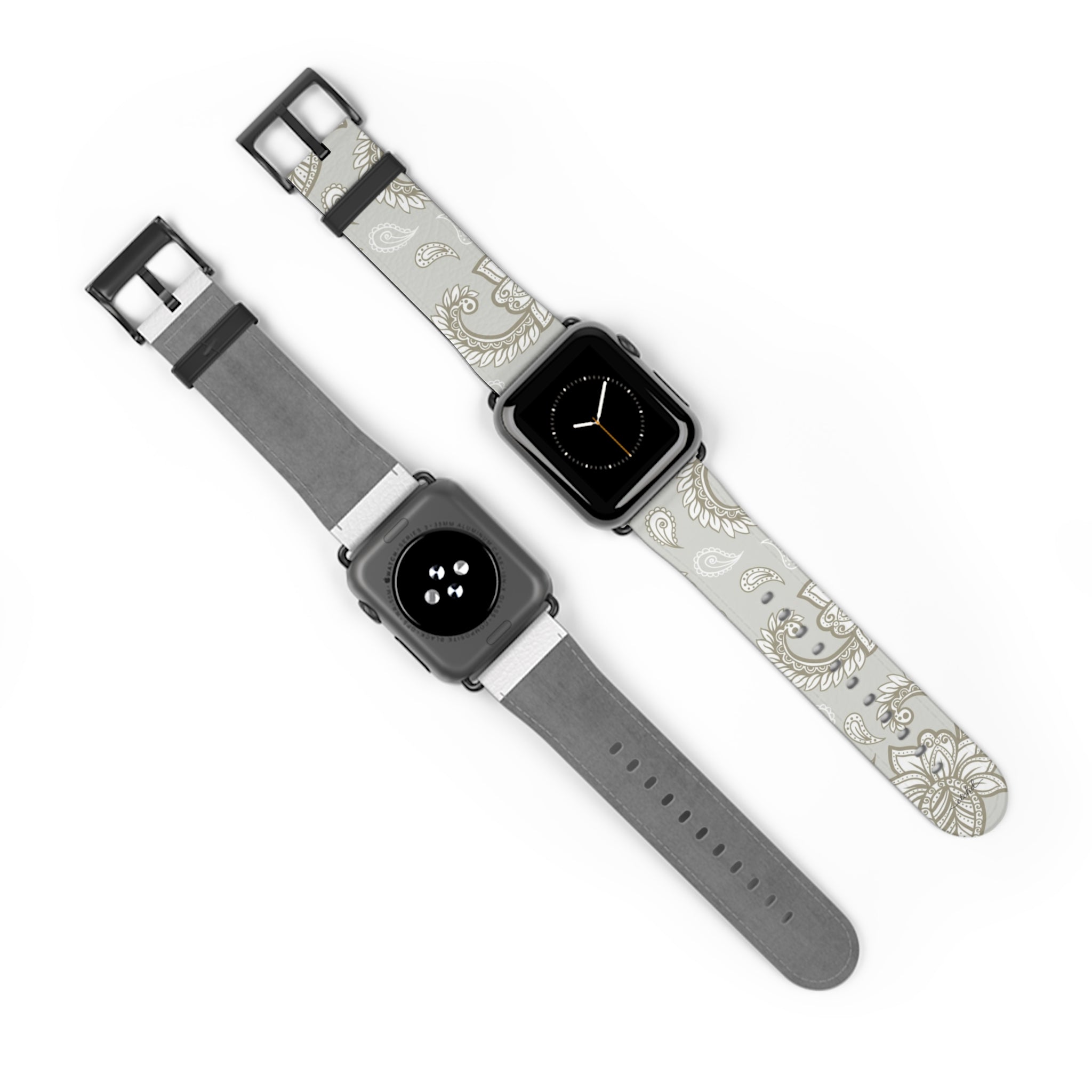 Beige Paisley Smartwatch Strap by etchd, view 10