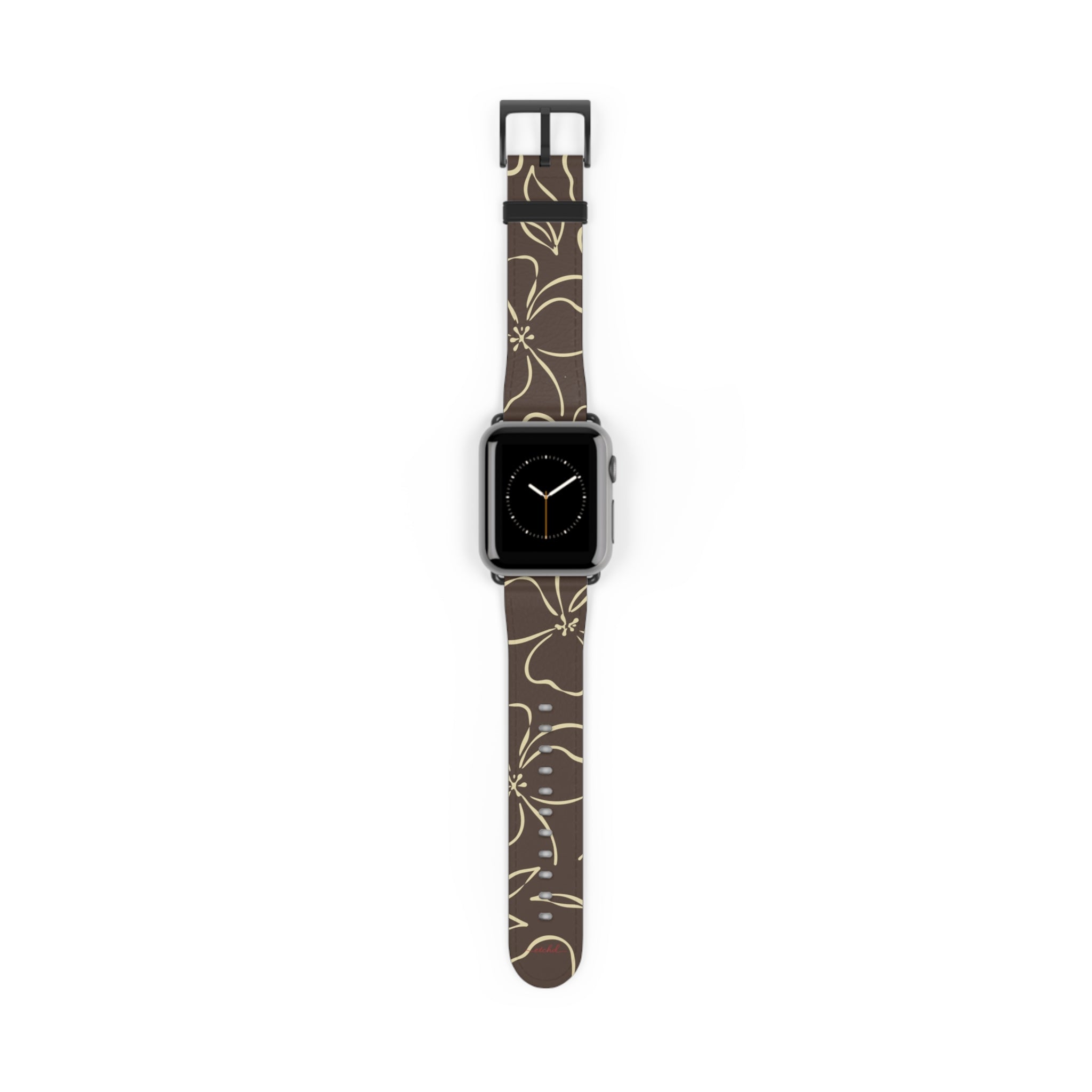 Butter & Brown Floral Cinturino per smartwatch di etchd
