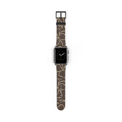 Butter & Brown Floral Correa para smartwatch de etchd
