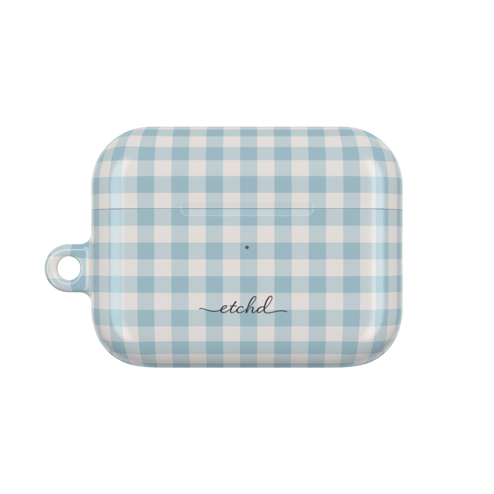 Cornflower & White Gingham Funda para AirPods de etchd, vista 2