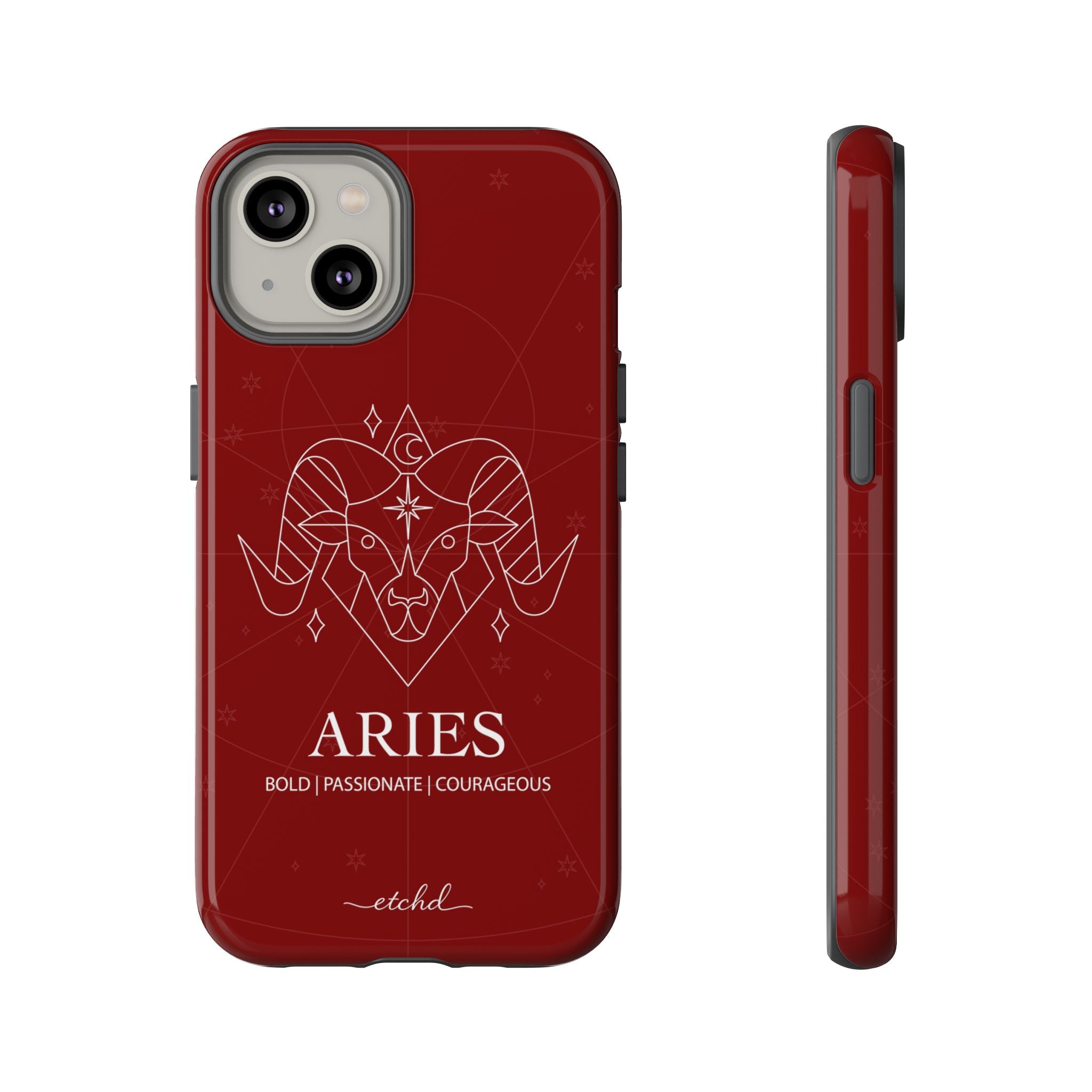 Aries Phone Case by etchd, view 2
