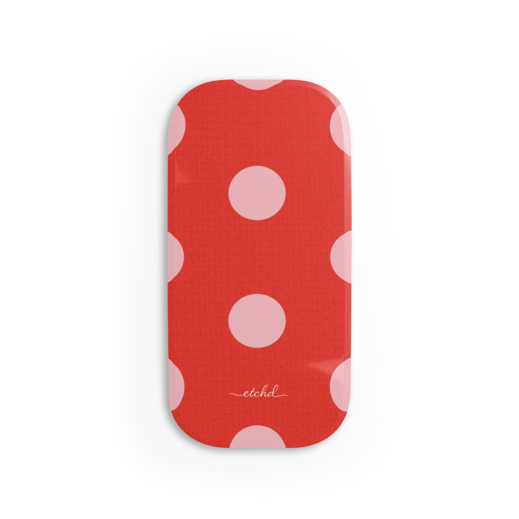Blush And Poppy Polka Dot Anneau de maintien clipsable par etchd