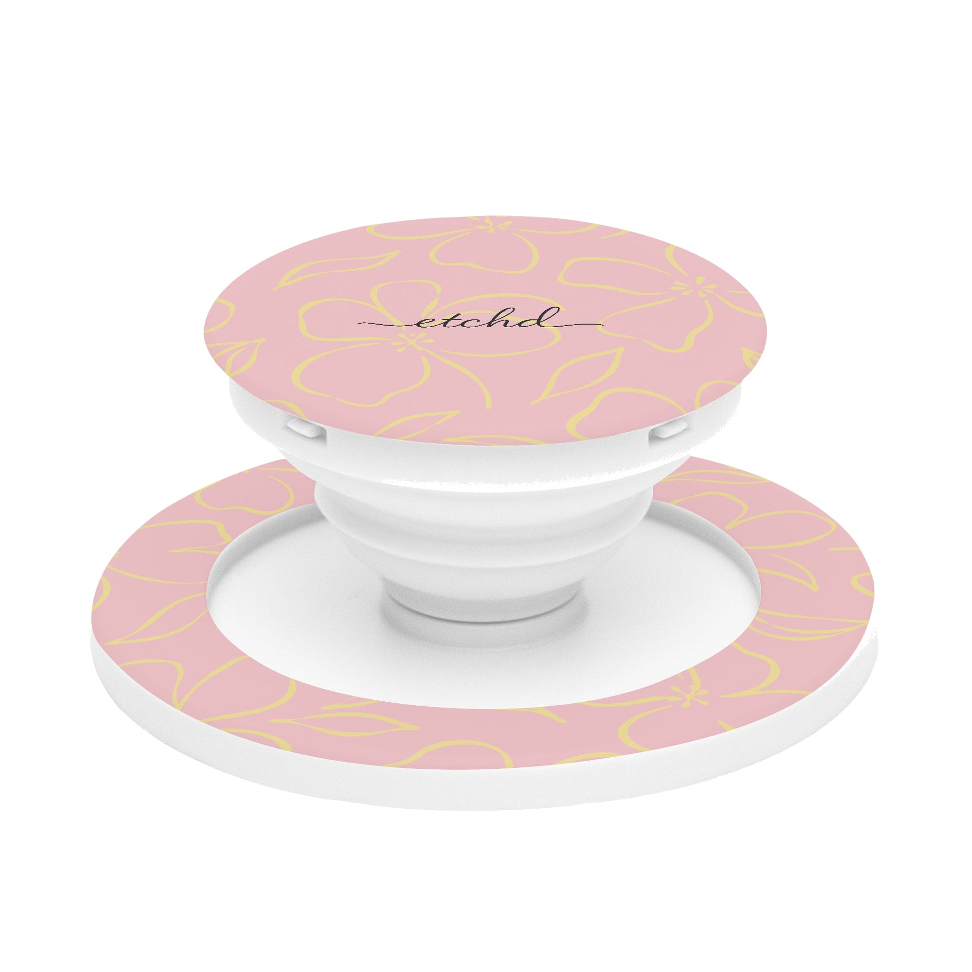 Pink & Butter Floral Phone Grip And Stand by etchd