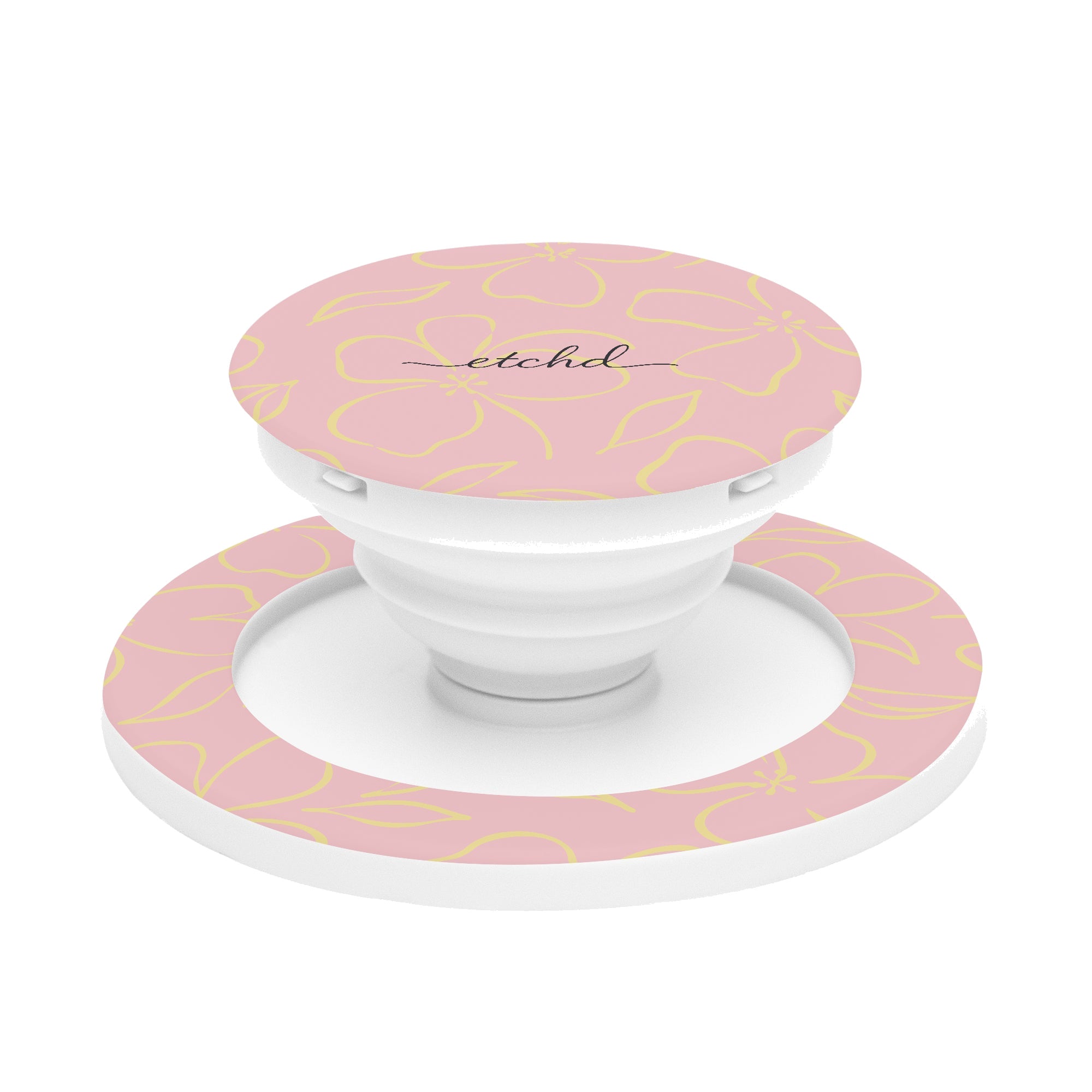 Pink & Butter Floral Phone Grip And Stand by etchd