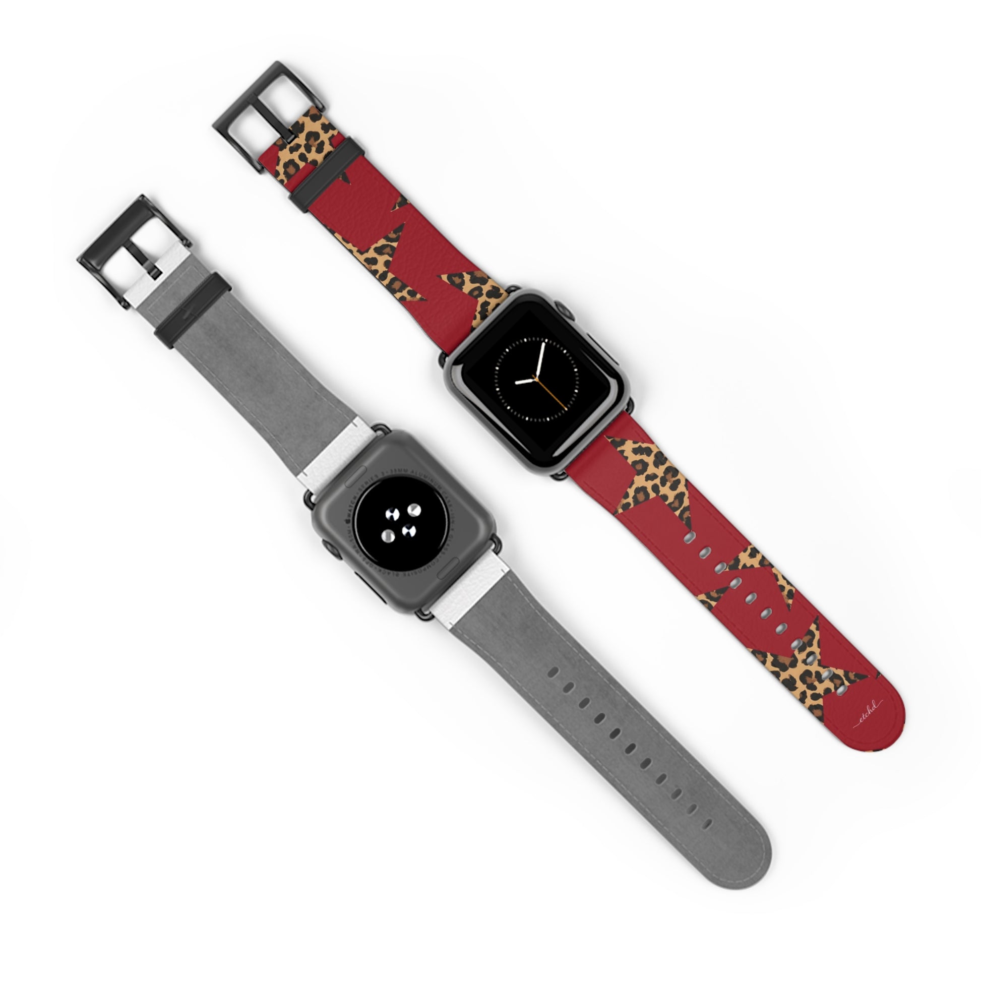 Red & Leopard Stars Smartwatch Strap by etchd, view 10