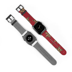 Red & Leopard Stars Smartwatch Strap by etchd, view 10