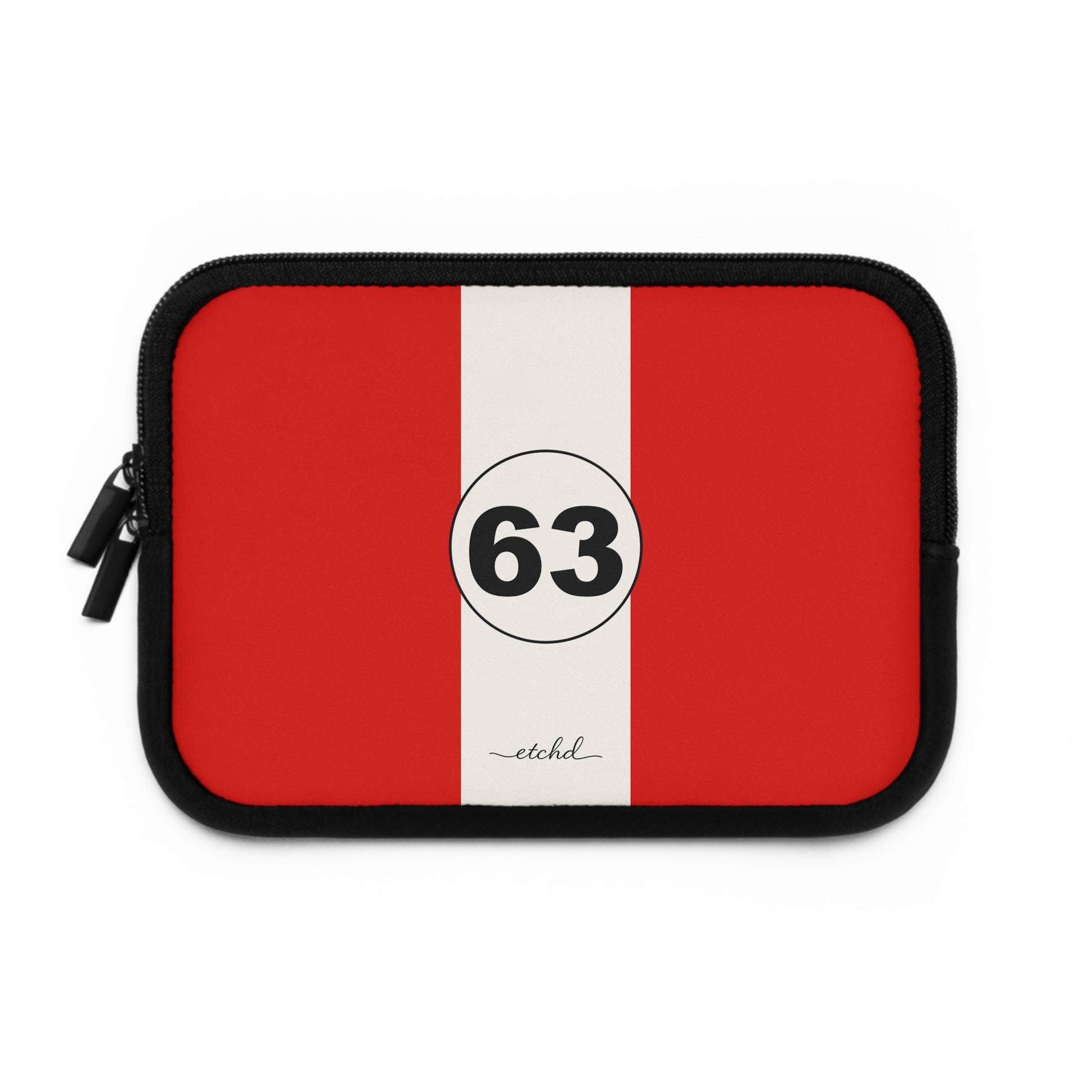 Monza Red Laptop Sleeve by etchd, view 2