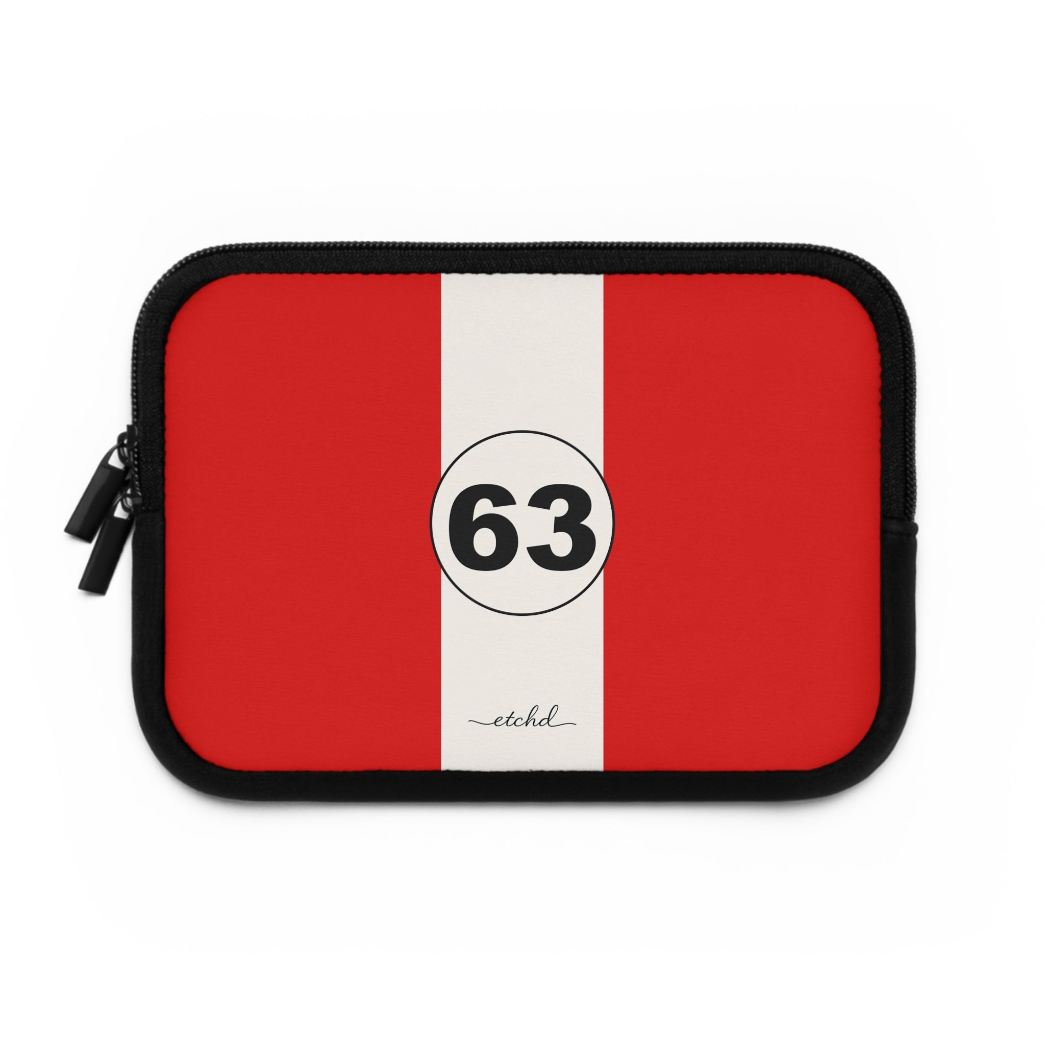 Monza Red Laptop Sleeve by etchd, view 2