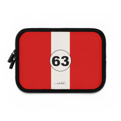 Monza Red Laptop Sleeve by etchd, view 2