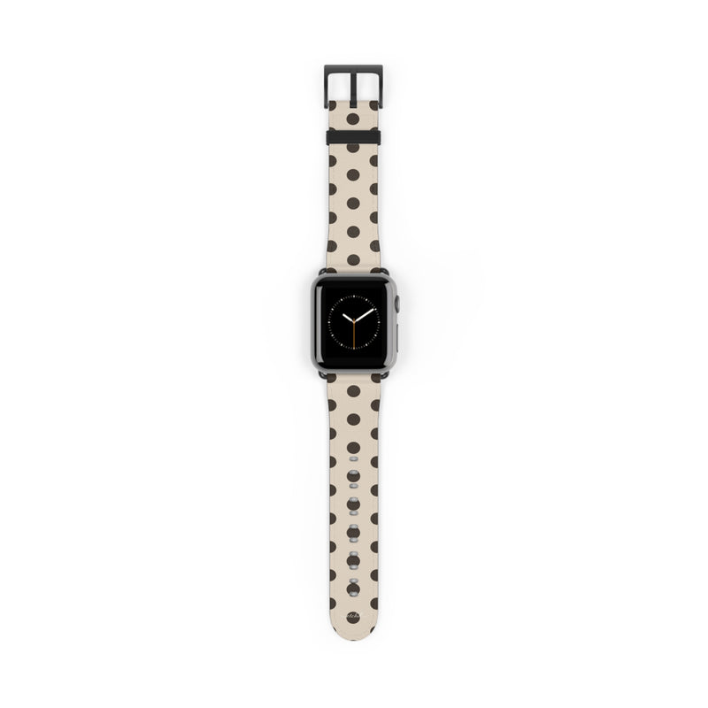 Brown Polka Dot Smartwatch Strap-zoom-