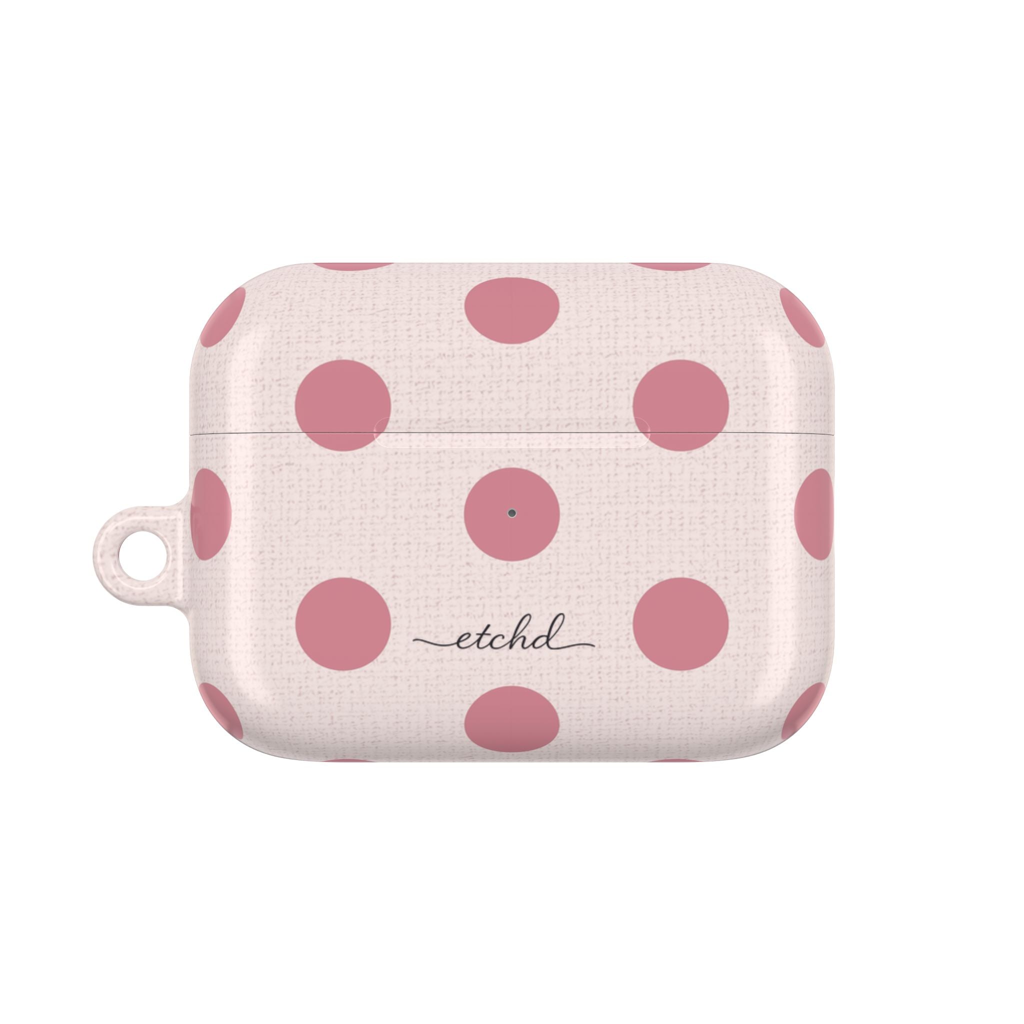 Blush & Cream Polka Dot AirPod Case by etchd, view 2