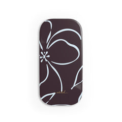 Plum & Blue Floral Click-On Phone Grip by etchd