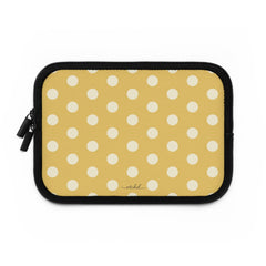 Cream & Butter Polka Dot Laptop Sleeve by etchd, view 2