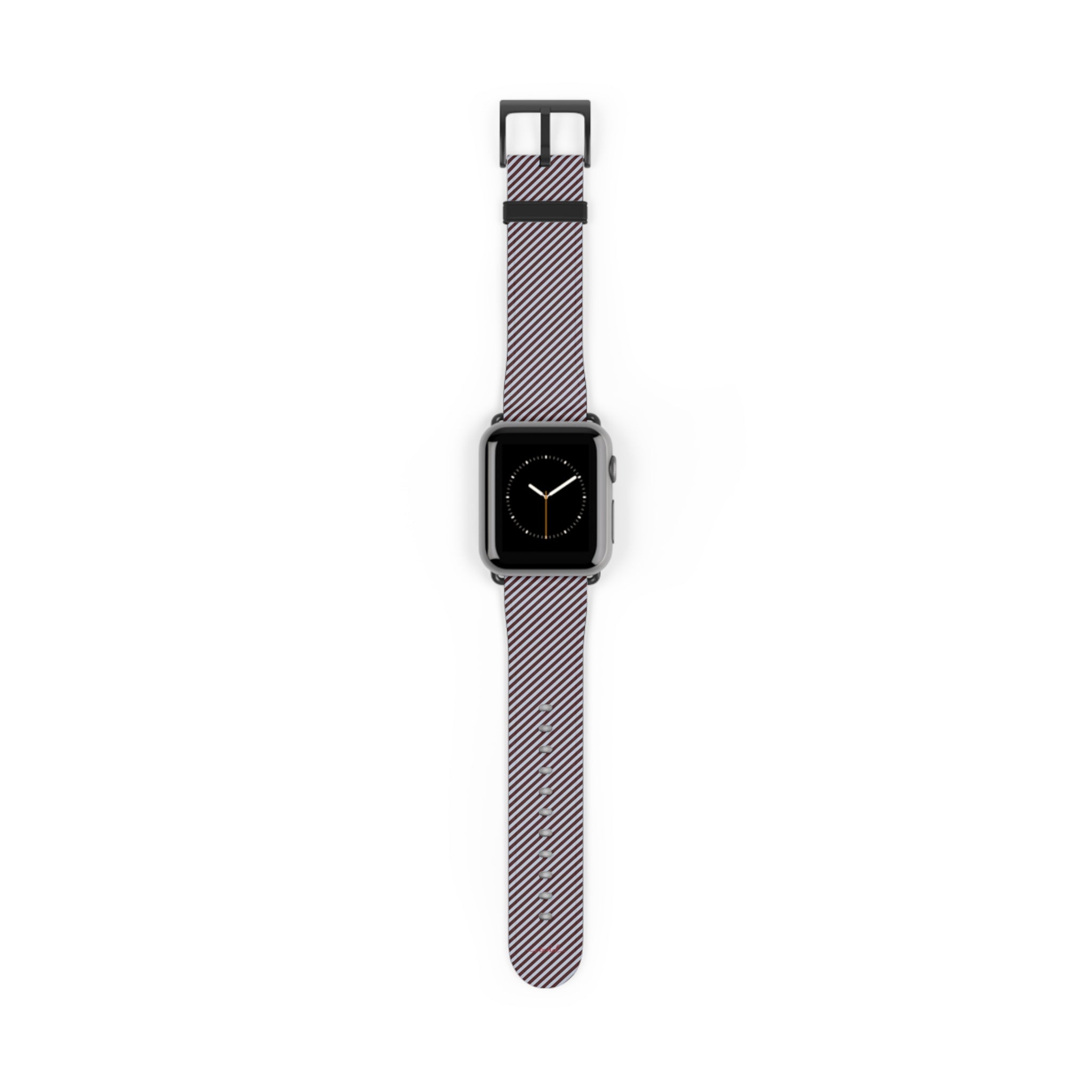 Blue & Cherry Striped Diagonal Smartwatch Strap by etchd