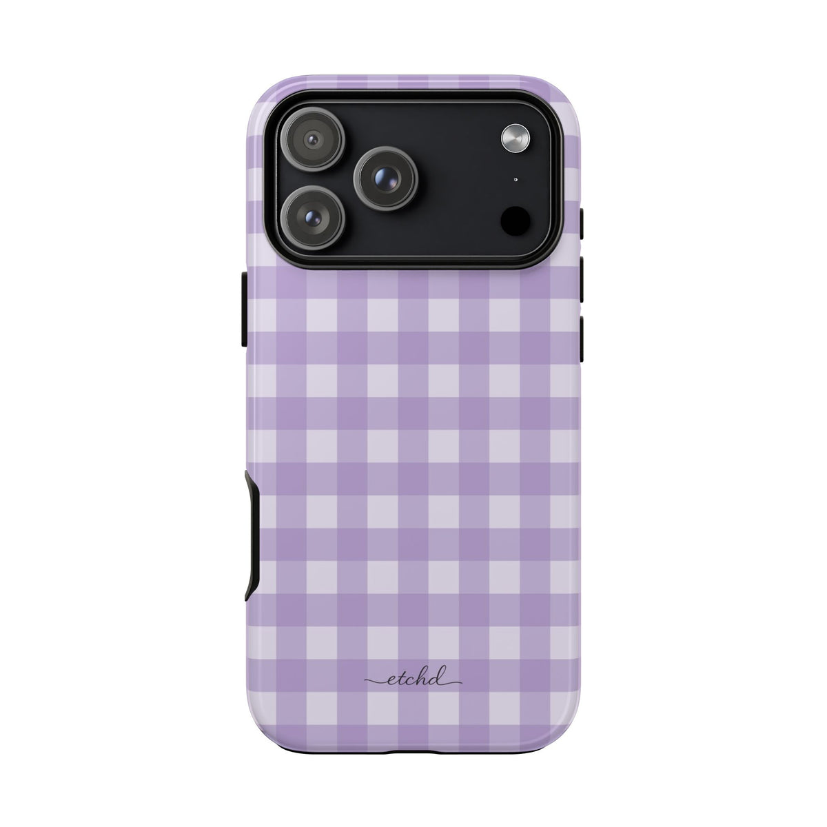 Lilac & Cream Gingham Phone Case by etchd, view 59