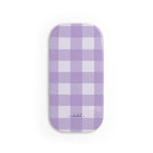 Lilac & Cream Gingham Anello clip per telefono