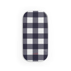 White & Navy Gingham Anello clip per telefono