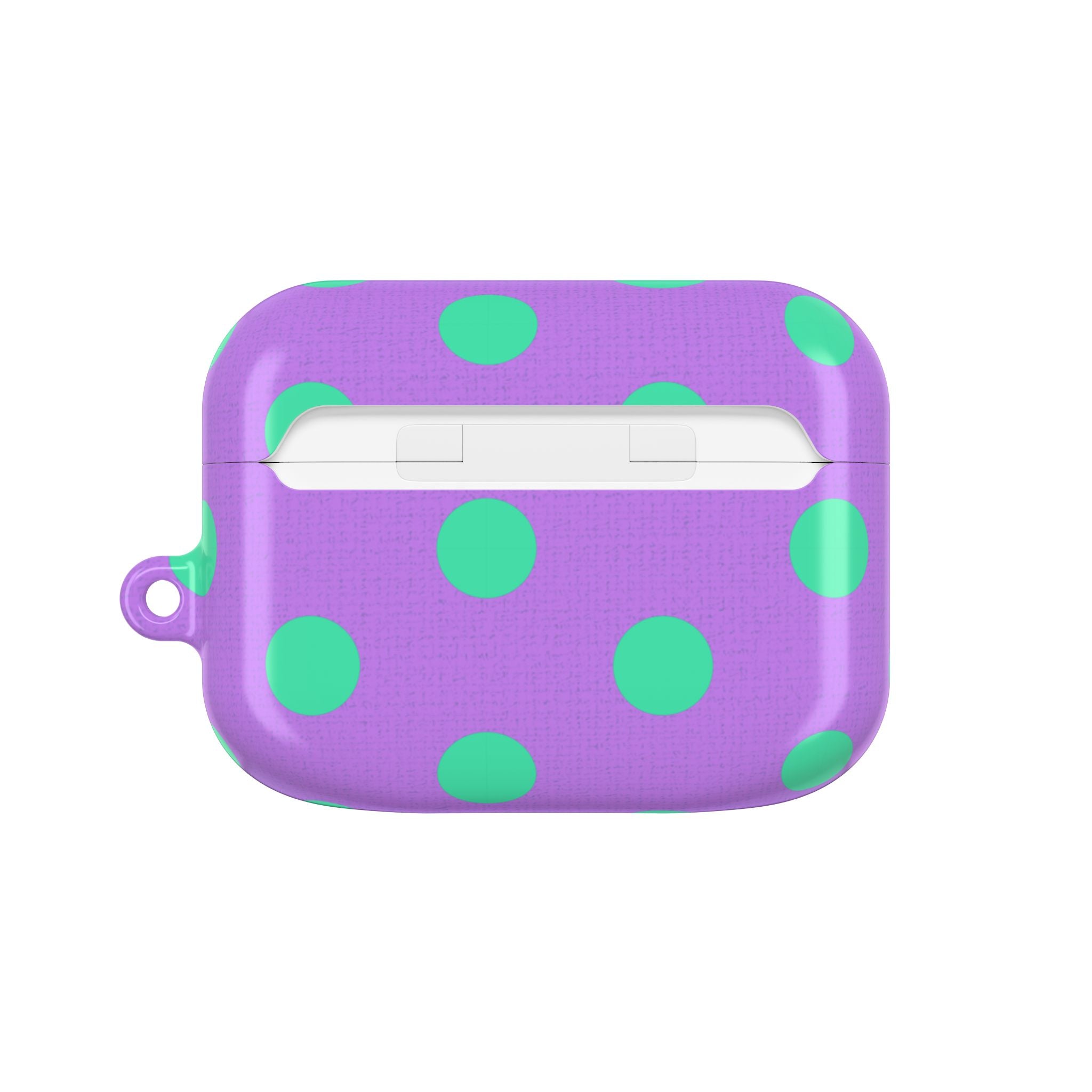 Hypermint & Lilac Polka Dot AirPod Case by etchd, view 7