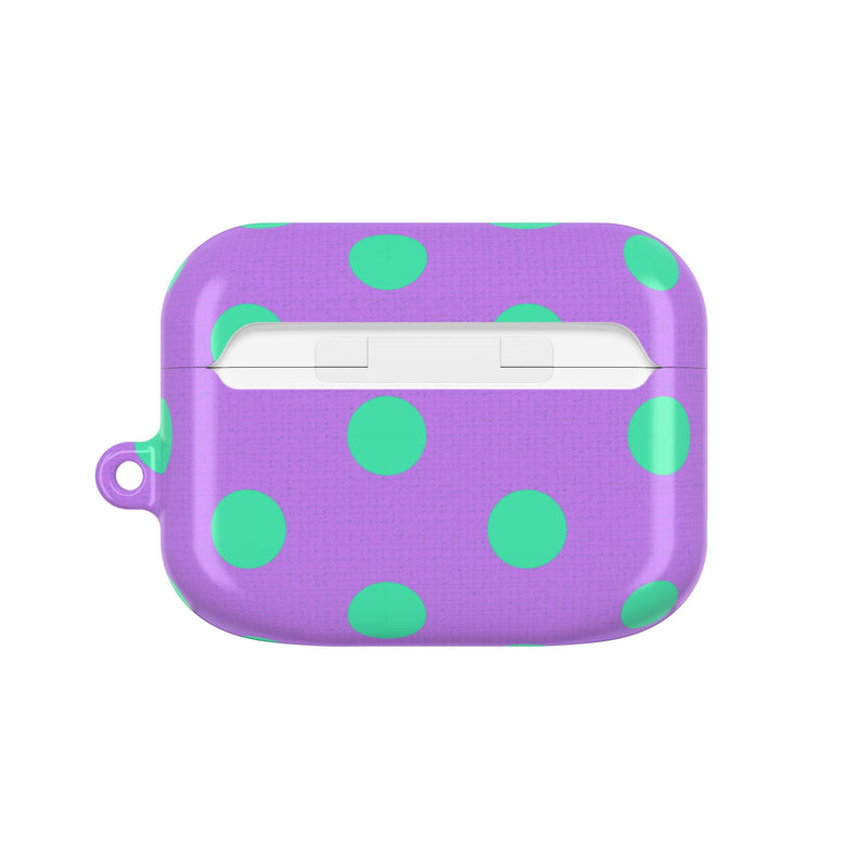 Hypermint & Lilac Polka Dot AirPod Case by etchd, view 7
