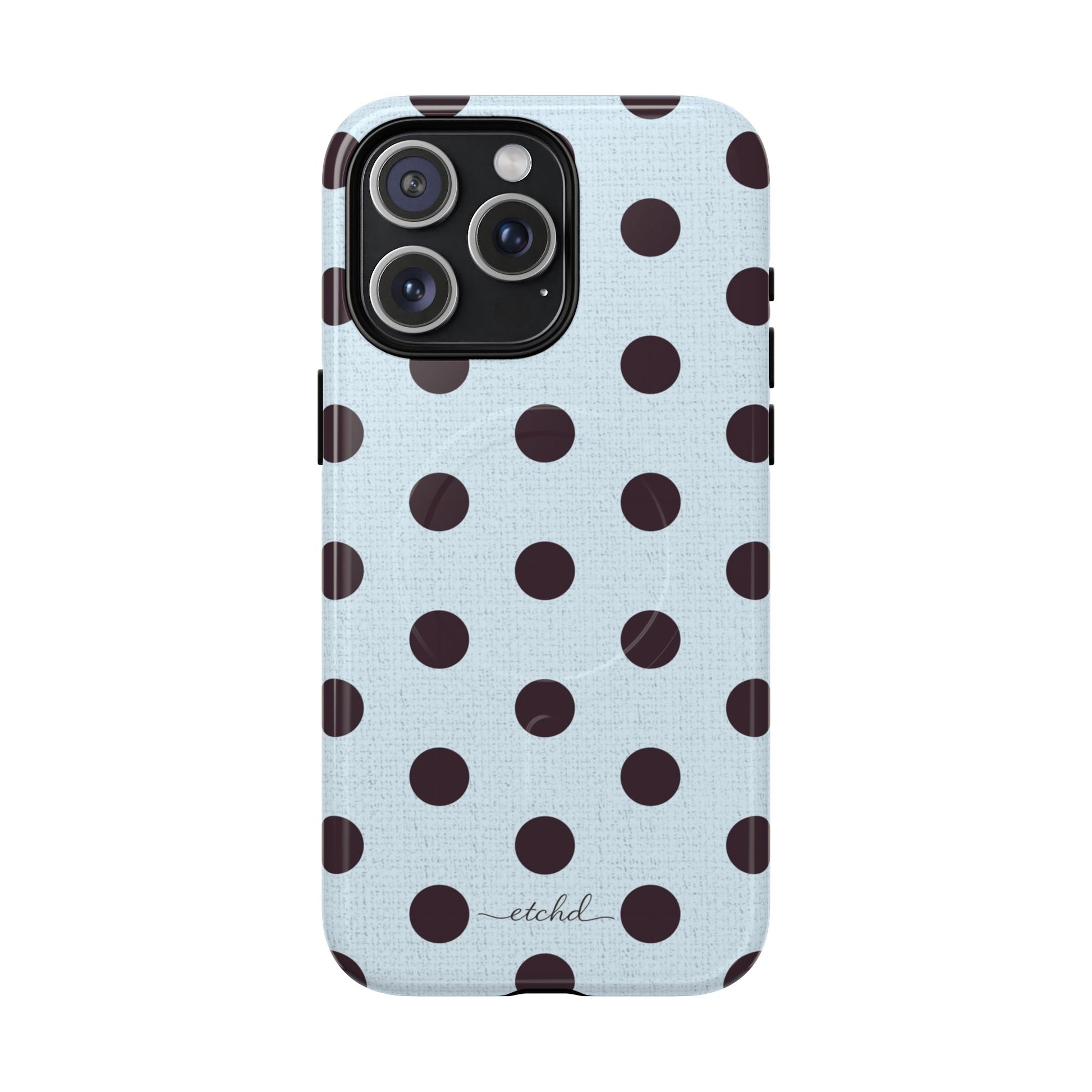 Plum And Blue Polka Dot Magnetic Phone Case by etchd, view 13