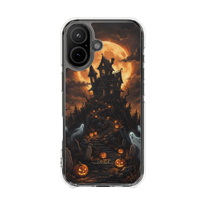 Pumpkin Hollow Clear Magnetic Phone Case by etchd, view 13