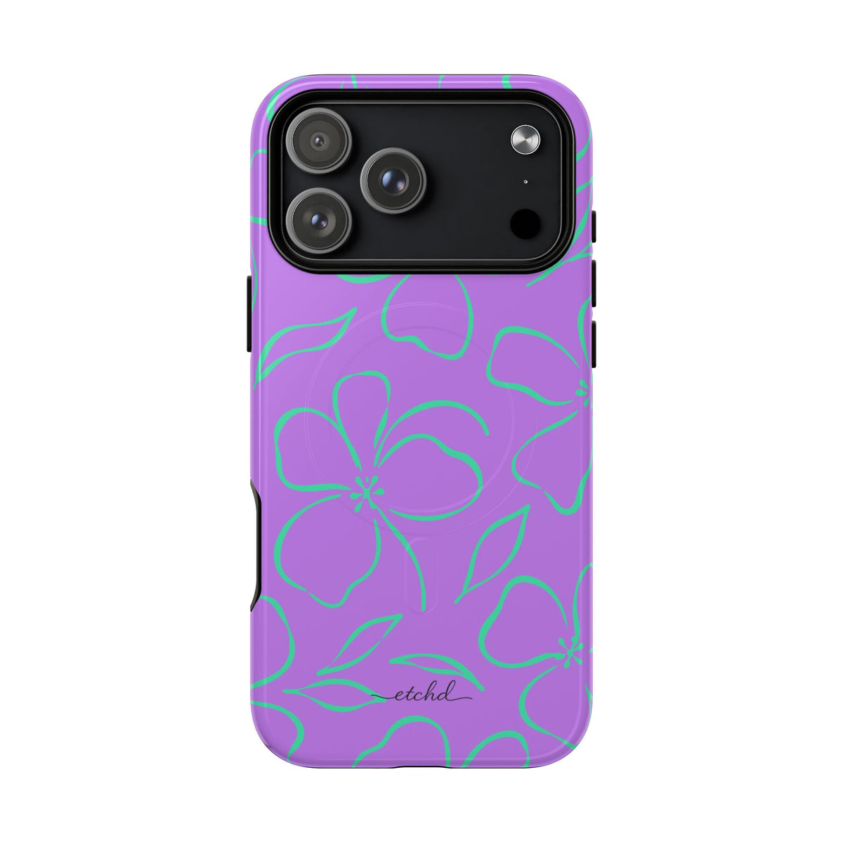 Lilac & Hypermint Floral Magnetic Phone Case by etchd, view 31