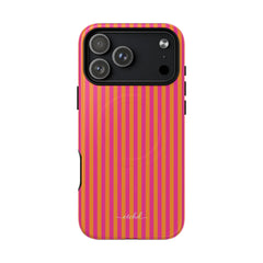 Pink & Orange Striped Magnetic Phone Case by etchd, view 31