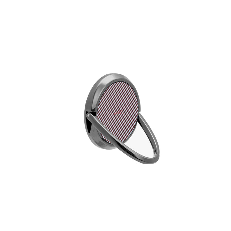 Blue & Cherry Striped Diagonal Phone Ring Holder-zoom-