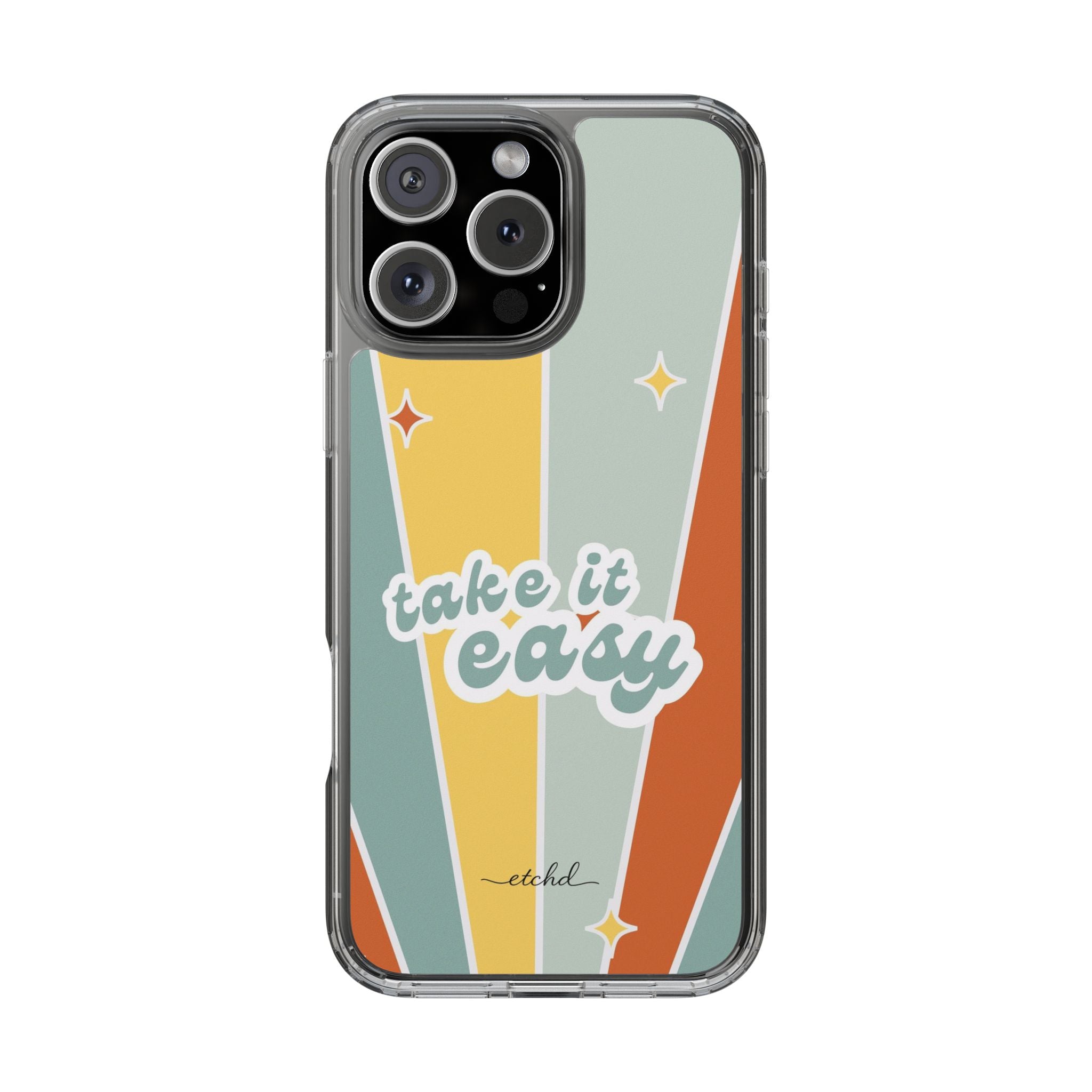 Take It Easy Clear Phone Case by etchd