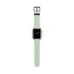 Sage & Cream Striped Smartwatch Strap by etchd