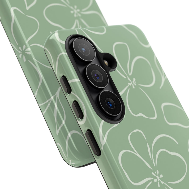 Sage & Cream Floral Phone Case by etchd, view 209