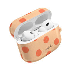 Coral & Peach Polka Dot AirPod Case by etchd, view 9