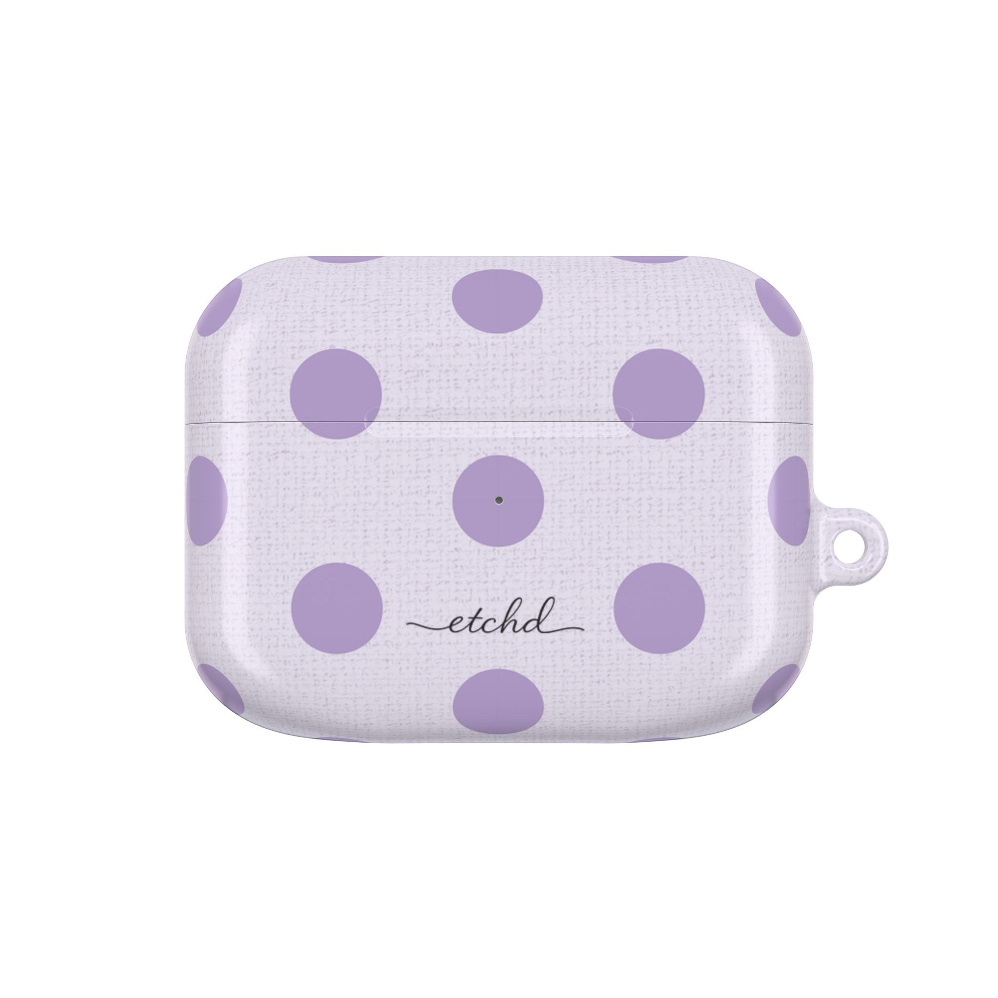 Lilac & Cream Polka Dot AirPod Case by etchd
