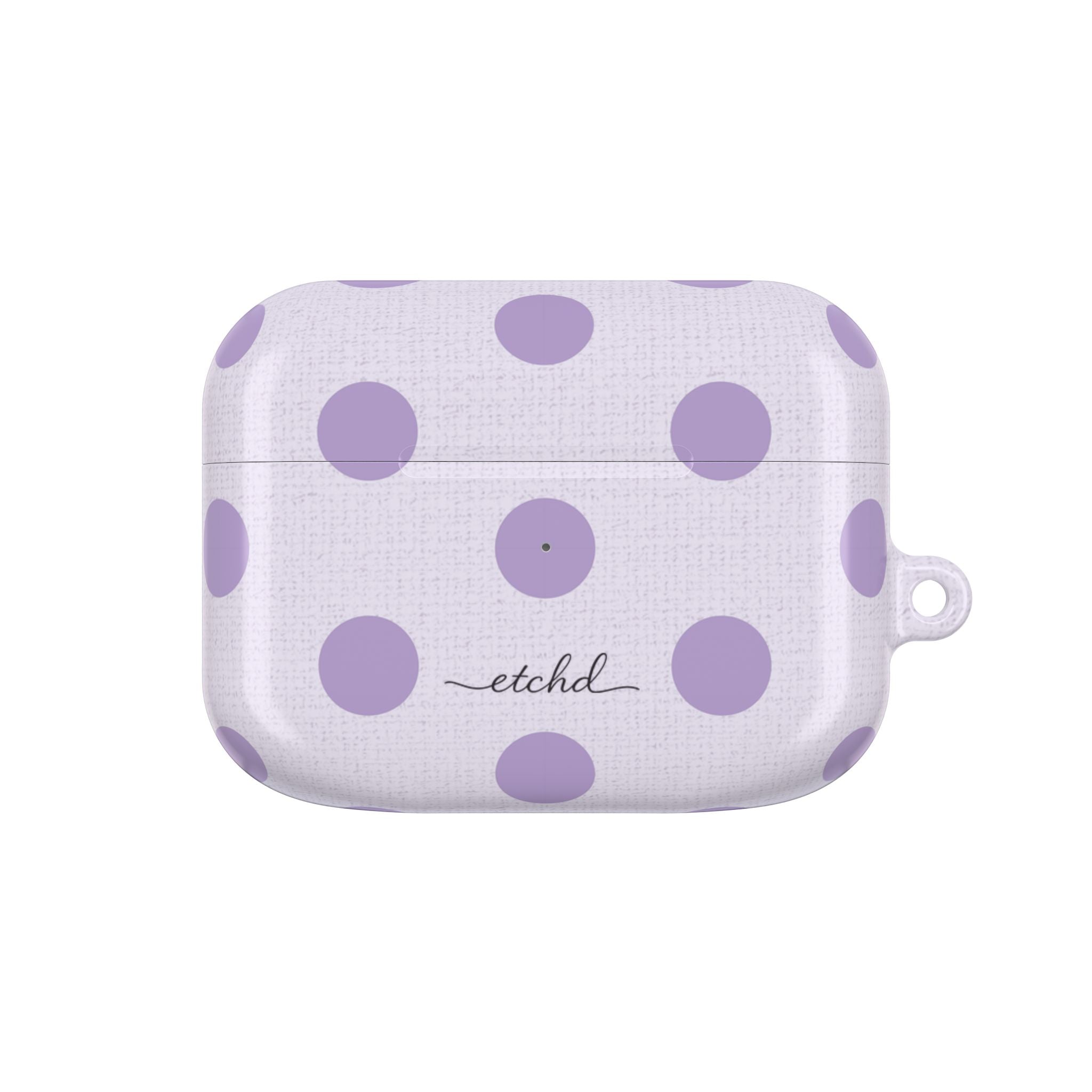 Lilac & Cream Polka Dot AirPod Case by etchd
