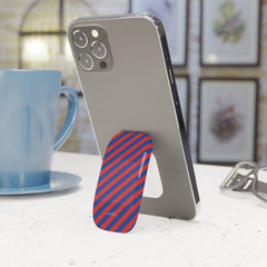 Cobalt And Poppy Diagonal Click-On Phone Grip by etchd, view 3