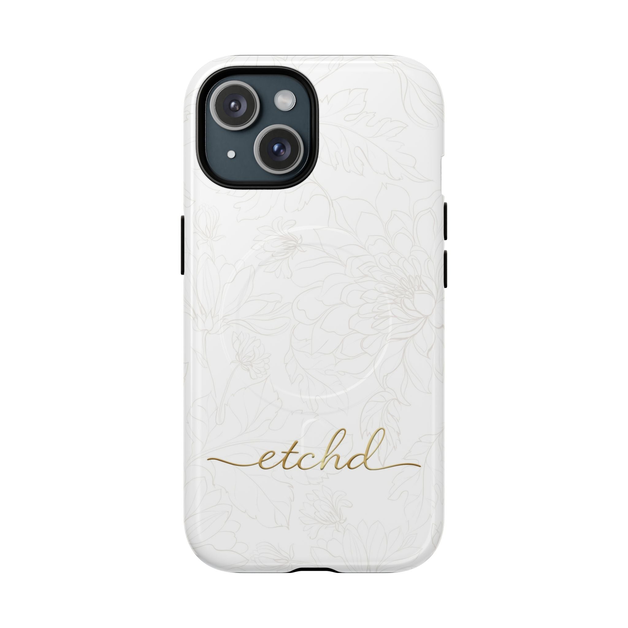 Etchd Signature White Magnetic Phone Case