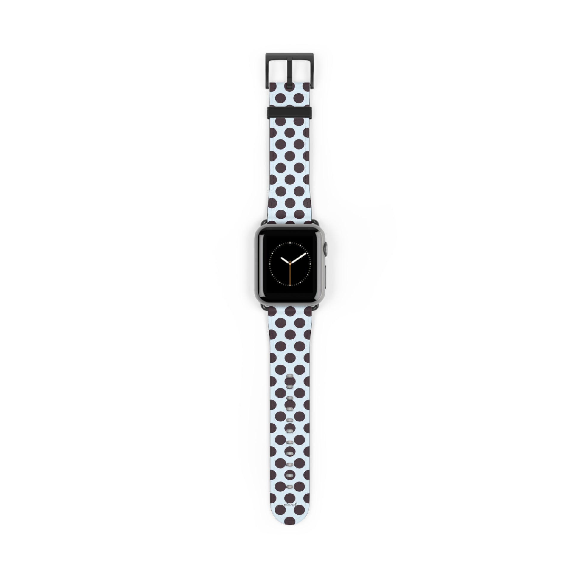 Plum And Blue Polka Dot Smartwatch Strap by etchd