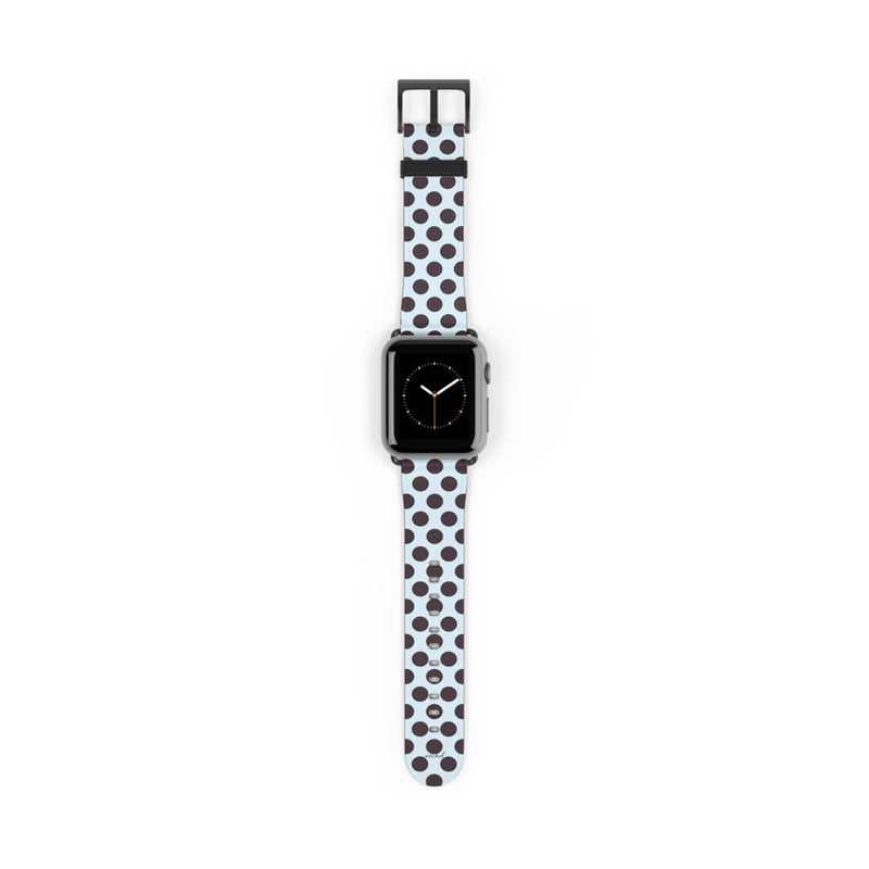 Plum And Blue Polka Dot Smartwatch Strap-zoom-