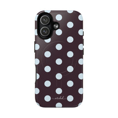 Blue And Plum Polka Dot Magnetic Phone Case by etchd, view 25