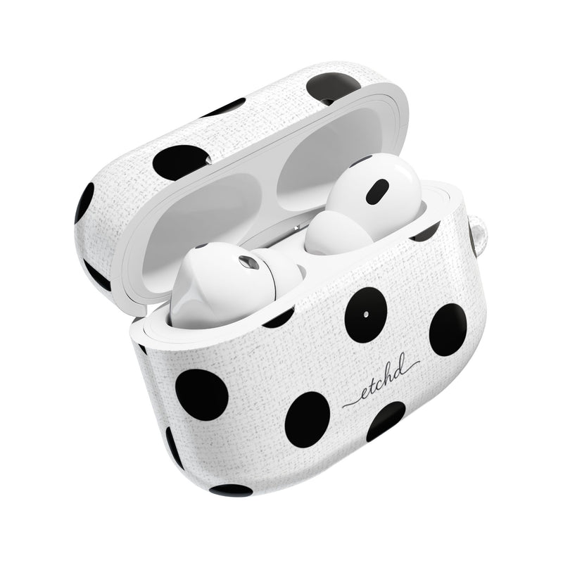 Black & White Polka Dot AirPod Case by etchd, view 9