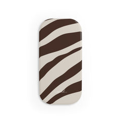 Brown Zebra Click-On Phone Grip by etchd, view 2