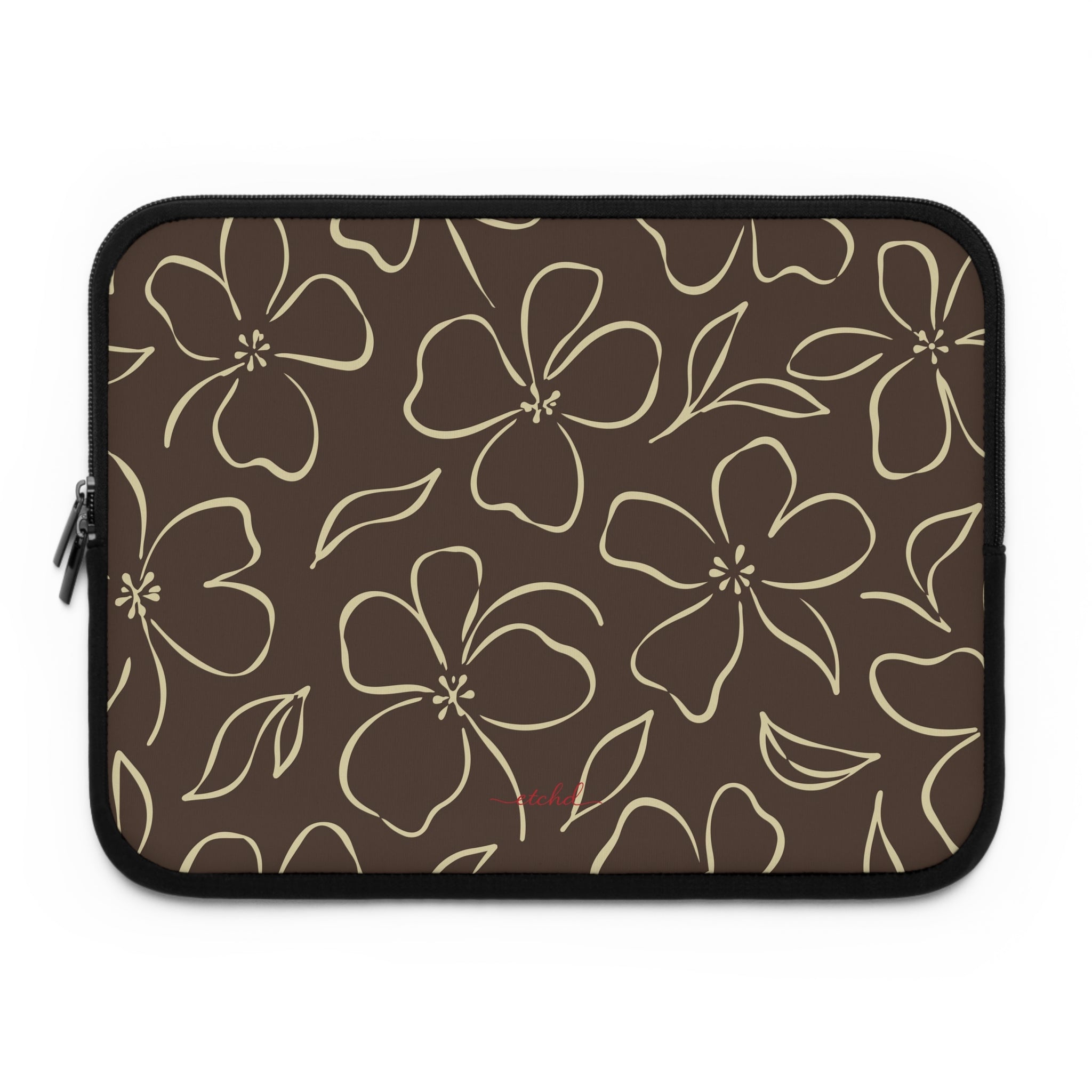 Butter & Brown Floral Custodia per laptop di etchd