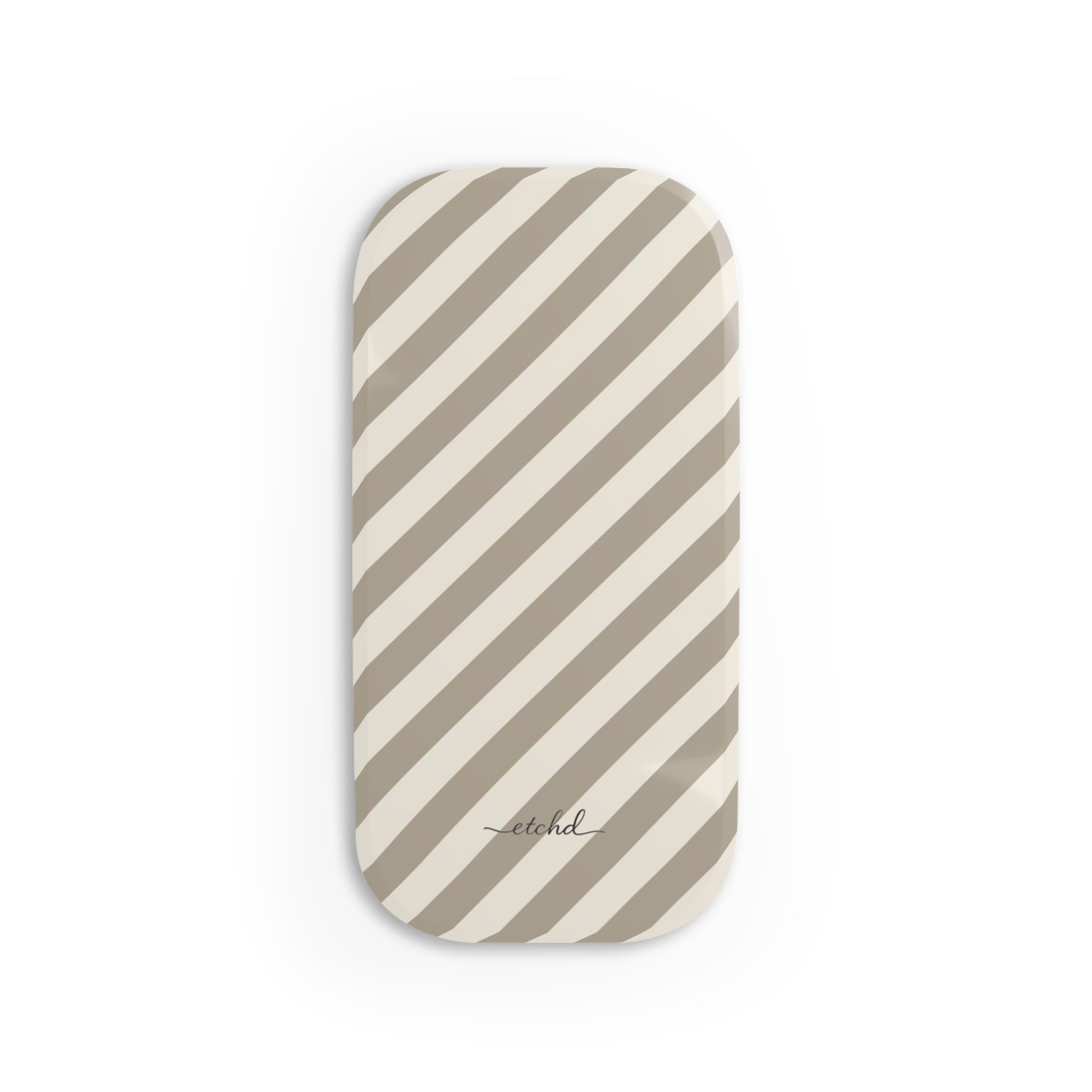 Neutral Striped Diagonal Agarre clipsable para móvil de etchd