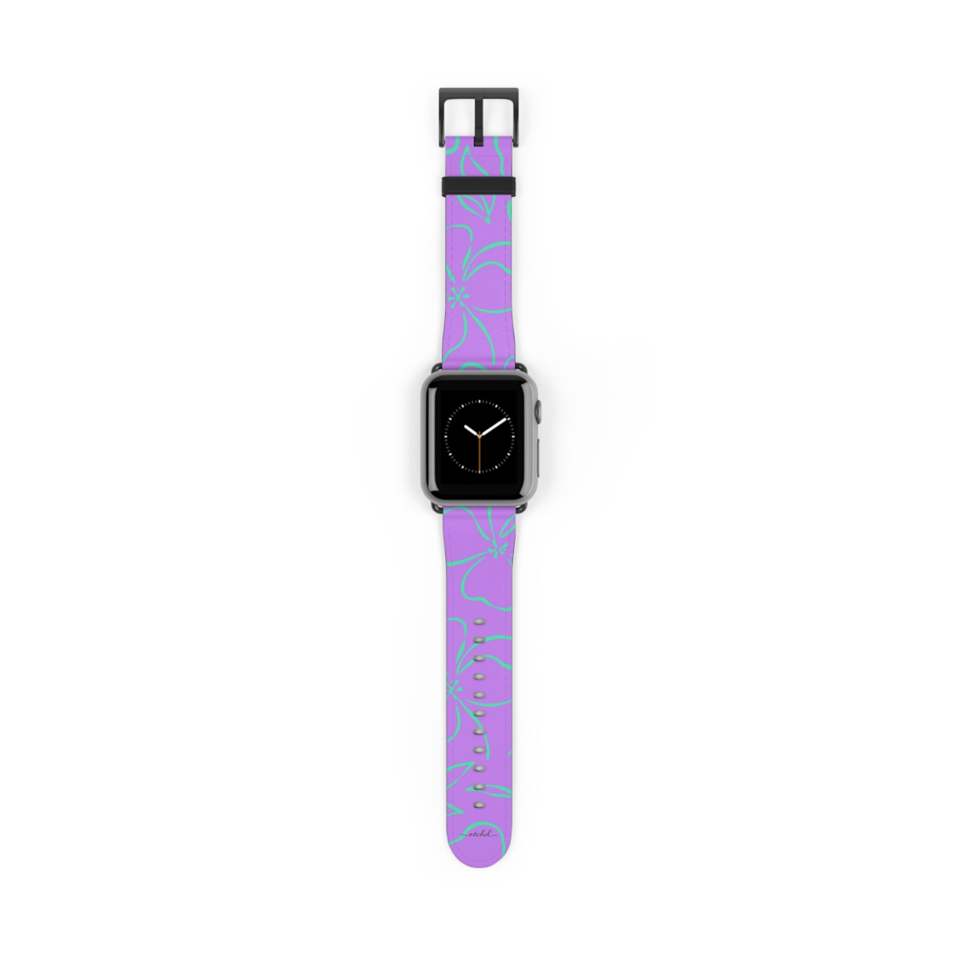 Lilac & Hypermint Floral Smartwatch Strap by etchd