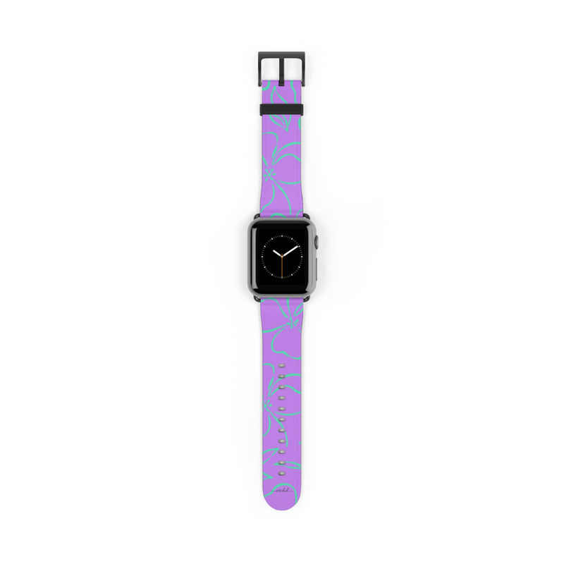 Lilac & Hypermint Floral Smartwatch Strap by etchd